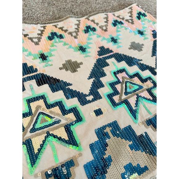 Express Sequins Mini Skirt size XS - Picture 2 of 6